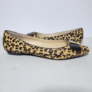 Kate Spade Women's Size 6.5 Calf Hair Norah Leopard Pointed Toe Flats Shoes